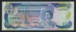 Load image into Gallery viewer, Monetary Authority of Belize, 100 Dollars, 1st June 1980, serial number X/1 293761
