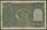Load image into Gallery viewer, Reserve Bank of India, 100 Rupees, Calcutta, ND (1943), serial number B/39 607319
