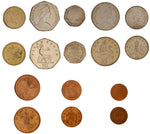 将图片加载到图库查看器，The Fabled 1983 &#39;Martini&#39; Set, One Pound to Halfpenny (8), including Mule &#39;NEW PENCE&#39;
