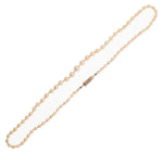 Load image into Gallery viewer, Single Strand Cultured Pearl Necklace with Diamond Set 9K Gold Clasp, 46cm
