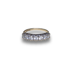 Load image into Gallery viewer, 1985 Seven-Stone Diamond Ring in 9K Gold, Size O
