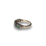 Load image into Gallery viewer, 1979 Seven-Stone Emerald Ring in 9K Gold, Size N
