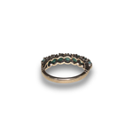 Load image into Gallery viewer, 1979 Seven-Stone Emerald Ring in 9K Gold, Size N
