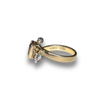Load image into Gallery viewer, 1980 Sapphire and Diamond Wrap-Around Ring in 18K Gold, Size N
