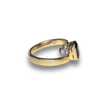 Load image into Gallery viewer, 1980 Sapphire and Diamond Wrap-Around Ring in 18K Gold, Size N
