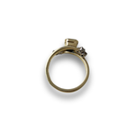 Load image into Gallery viewer, 1980 Sapphire and Diamond Wrap-Around Ring in 18K Gold, Size N
