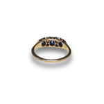 Load image into Gallery viewer, Mid-Century Sapphire and Diamond Ring in 18K Gold, Size Q–R
