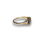 Load image into Gallery viewer, Mid-Century Sapphire and Diamond Ring in 18K Gold, Size Q–R

