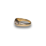 Load image into Gallery viewer, Victorian Diamond Boat Ring in 18K Gold, Antique 1883 Chester, Size O–P
