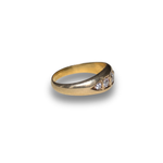 Load image into Gallery viewer, Victorian Diamond Boat Ring in 18K Gold, Antique 1883 Chester, Size O–P
