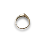 Load image into Gallery viewer, Emerald and Diamond Wishbone Ring in 14K Gold, Vintage Columbian Emerald International Ring, Size K½
