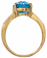 Load image into Gallery viewer, Blue Topaz and Iolite Cocktail Ring in 9K Gold, Size J
