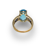 Load image into Gallery viewer, Blue Topaz and Iolite Cocktail Ring in 9K Gold, Size K
