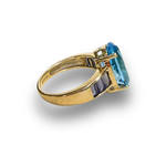 Load image into Gallery viewer, Blue Topaz and Iolite Cocktail Ring in 9K Gold, Size K
