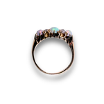 将图片加载到图库查看器，Opal and Diamond Ring in 15–18K Gold, Size K

