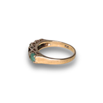 Load image into Gallery viewer, Emerald and Diamond Ring in 9K Gold, Size M
