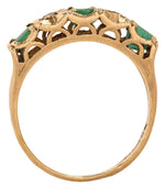 Load image into Gallery viewer, Emerald and Diamond Ring in 9K Gold, Size L 1/2
