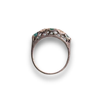 Load image into Gallery viewer, Emerald and Diamond Ring in 9K Gold, Size M
