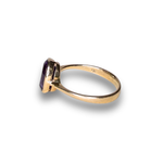 将图片加载到图库查看器，Amethyst Solitaire Ring in 18K Gold, Size K
