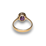 将图片加载到图库查看器，Amethyst Solitaire Ring in 18K Gold, Size K

