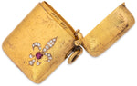 将图片加载到图库查看器，H. Lewis &amp; Co. Gold, Diamond and Ruby Fleur-de-Lys Vesta Case, circa 1870–1881
