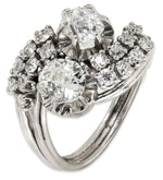 将图片加载到图库查看器，Early 20th-Century Diamond ‘Moi et Toi’ Ring in Platinum

