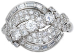 Load image into Gallery viewer, Mid-Century Diamond Cluster Dress Ring in Platinum
