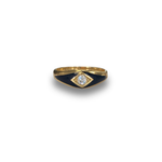 Load image into Gallery viewer, Victorian Mourning Ring in 18K Gold, Size P
