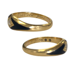 Load image into Gallery viewer, Victorian Mourning Ring in 18K Gold, Size P
