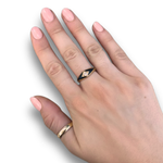 Load image into Gallery viewer, Victorian Mourning Ring in 18K Gold, Size P
