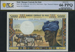 将图片加载到图库查看器，Banque Centrale du Mali.  5,000 Francs, ND (1972), serial number K.3 05968494,
