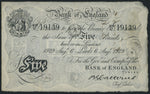 Load image into Gallery viewer, Bank of England, B. G. Catterns, £5, Leeds, 6th August 1929, serial number 405/U 19139
