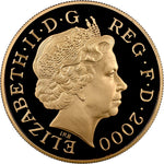 Load image into Gallery viewer, Elizabeth II, 'Centenary of HM The Queen Mother' Gold Proof Five Pounds, 2000
