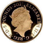 Load image into Gallery viewer, Elizabeth II, 'Royal Albert Hall' Gold Proof Five Pounds, 2021 (Domed Finish)
