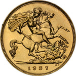 将图片加载到图库查看器，George VI, Proof Half-Sovereign, 1937
