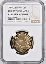Load image into Gallery viewer, Elizabeth II, 'End of WW2' Gold Proof 2 Pounds, 1995
