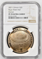 Load image into Gallery viewer, Elizabeth II, 'Royal Albert Hall' Gold Proof Five Pounds, 2021 (Domed Finish)
