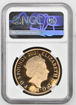 Load image into Gallery viewer, Elizabeth II, 'Royal Albert Hall' Gold Proof Five Pounds, 2021 (Domed Finish)
