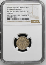 Load image into Gallery viewer, AU58 | Edward I, in the name of Henry III, Penny, 1272-1278
