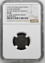 Load image into Gallery viewer, XF40 | Edward I, in the name of Henry III, Penny, 1275-1278
