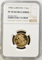Load image into Gallery viewer, ⚽ Elizabeth II, Gold Proof Sovereign, 1980 ⚽

