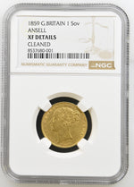 Load image into Gallery viewer, Victoria, 'Ansell' Sovereign, 1859 'Narrow Date'
