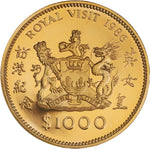 Load image into Gallery viewer, Hong Kong, a pair of "Queen Elizabeth II Royal Visits" gold proof $1000, 1975 and 1986
