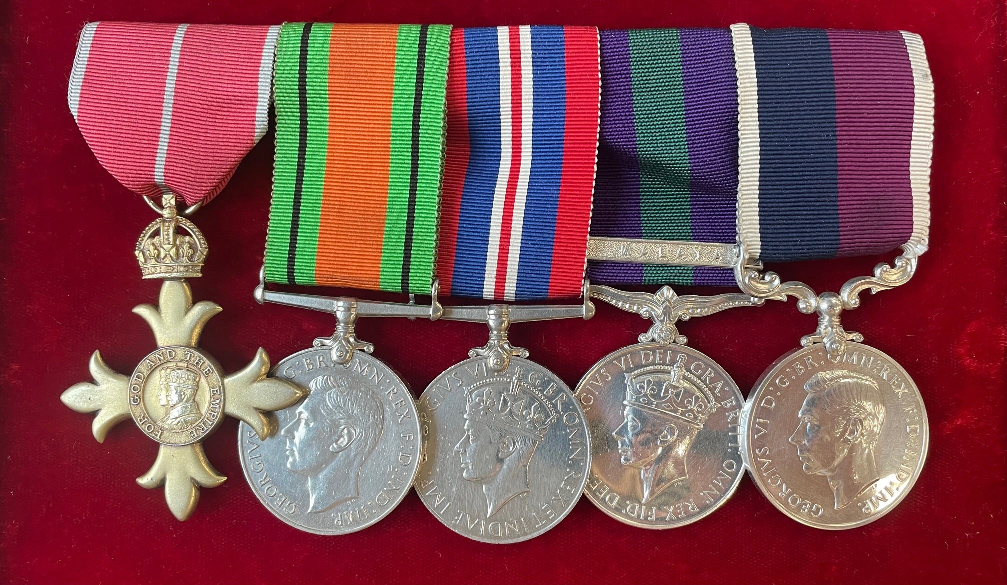 A post-war O.B.E. group of five awarded to Wing Commander W. T. Dunlop, Royal Air Force