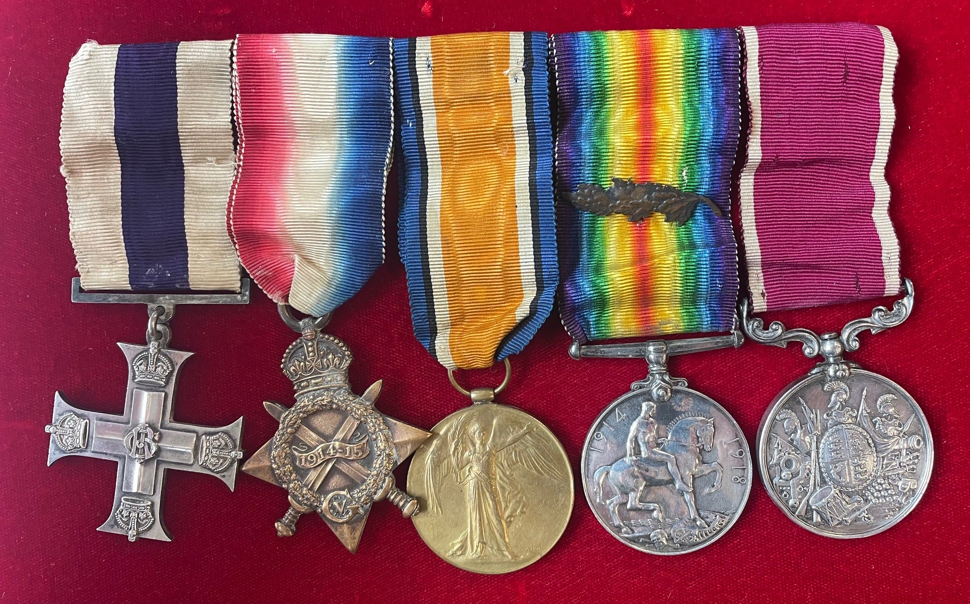 A Somme 1916 M.C. group of five awarded to Captain (Q.M.) J. Lovelock, 6th Battalion, King's Shropshire Light Infantry, late Wiltshire Regiment