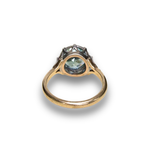 Load image into Gallery viewer, Vintage Blue Zircon Cocktail Ring in 9K Gold, Size O–P
