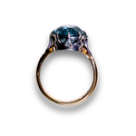 Load image into Gallery viewer, Vintage Blue Zircon Cocktail Ring in 9K Gold, Size O–P
