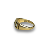 Load image into Gallery viewer, Victorian Pearl and Diamond Three-Stone Ring in 18K Gold
