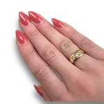 Load image into Gallery viewer, Victorian Pearl and Diamond Three-Stone Ring in 18K Gold

