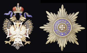 The Superb Russian Imperial Order of the White Eagle Bestowed upon Field Marshal the Lord Grenfell N/A